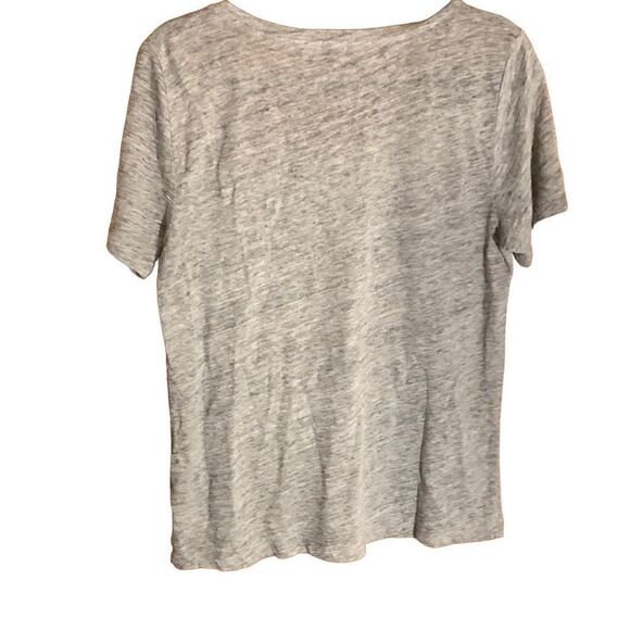 J. Crew gray tee with blue/orange fringe detail Size M - Picture 5 of 5